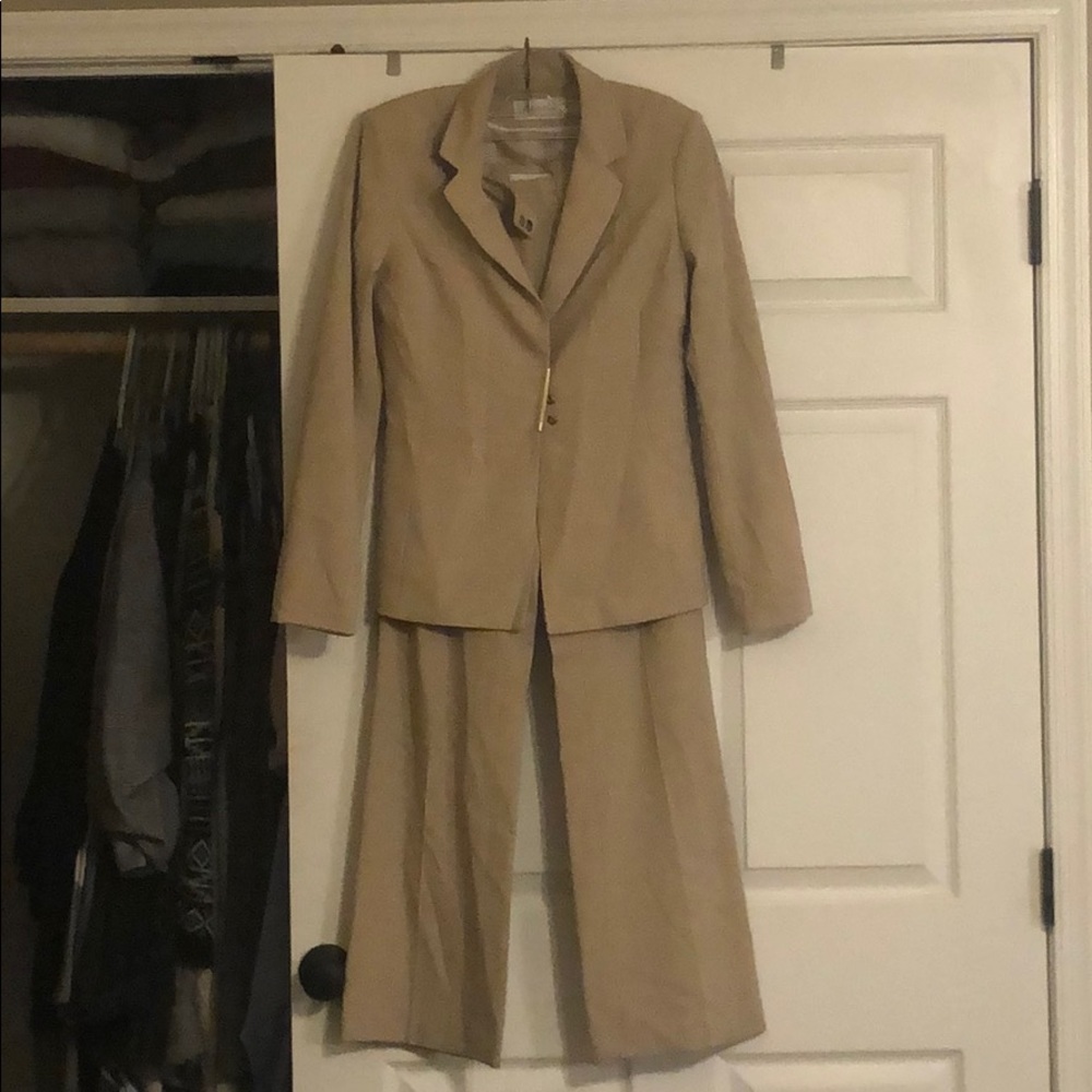 Calvin Klein tan 2 piece suit